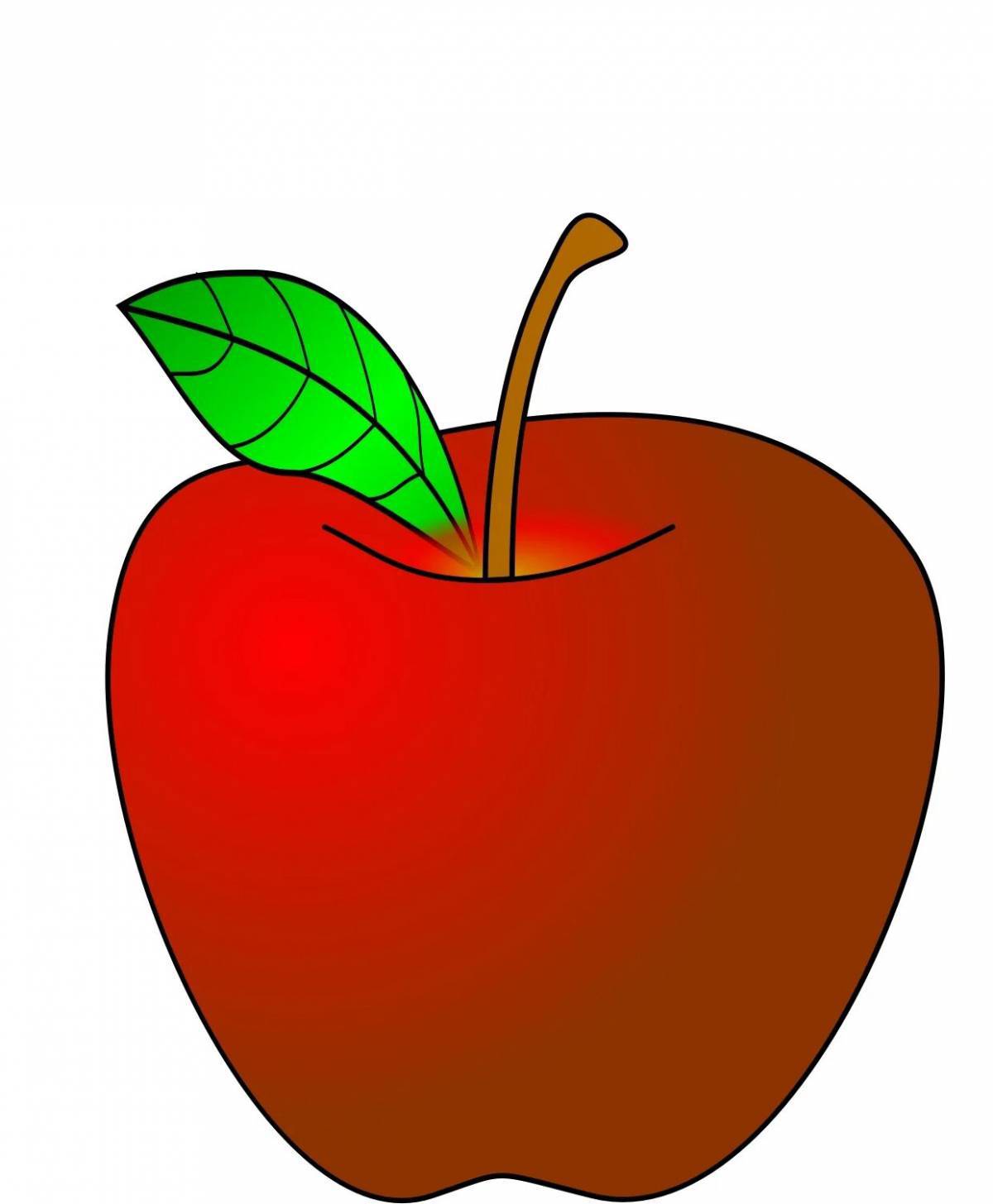 Яблоко картинка для детей #30