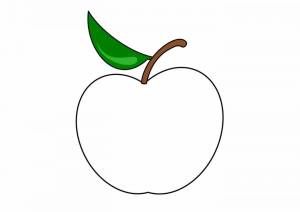 Раскраска яблоко для детей 2 3 лет #8 #181794