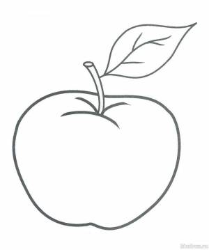 Раскраска яблоко для детей 2 3 лет #20 #181806