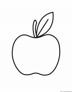 Раскраска яблоко для детей 3 4 лет #3 #181816
