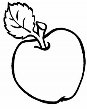 Раскраска яблоко для детей 3 4 лет #10 #181823