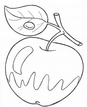 Раскраска яблоко для детей 3 4 лет #21 #181834
