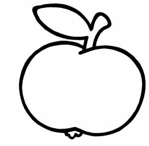Раскраска яблоко для детей 3 4 лет #22 #181835