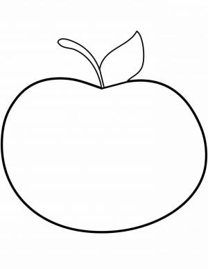 Раскраска яблоко для детей 3 4 лет #27 #181840