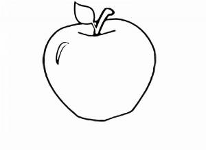Раскраска яблоко для детей 3 4 лет #31 #181844