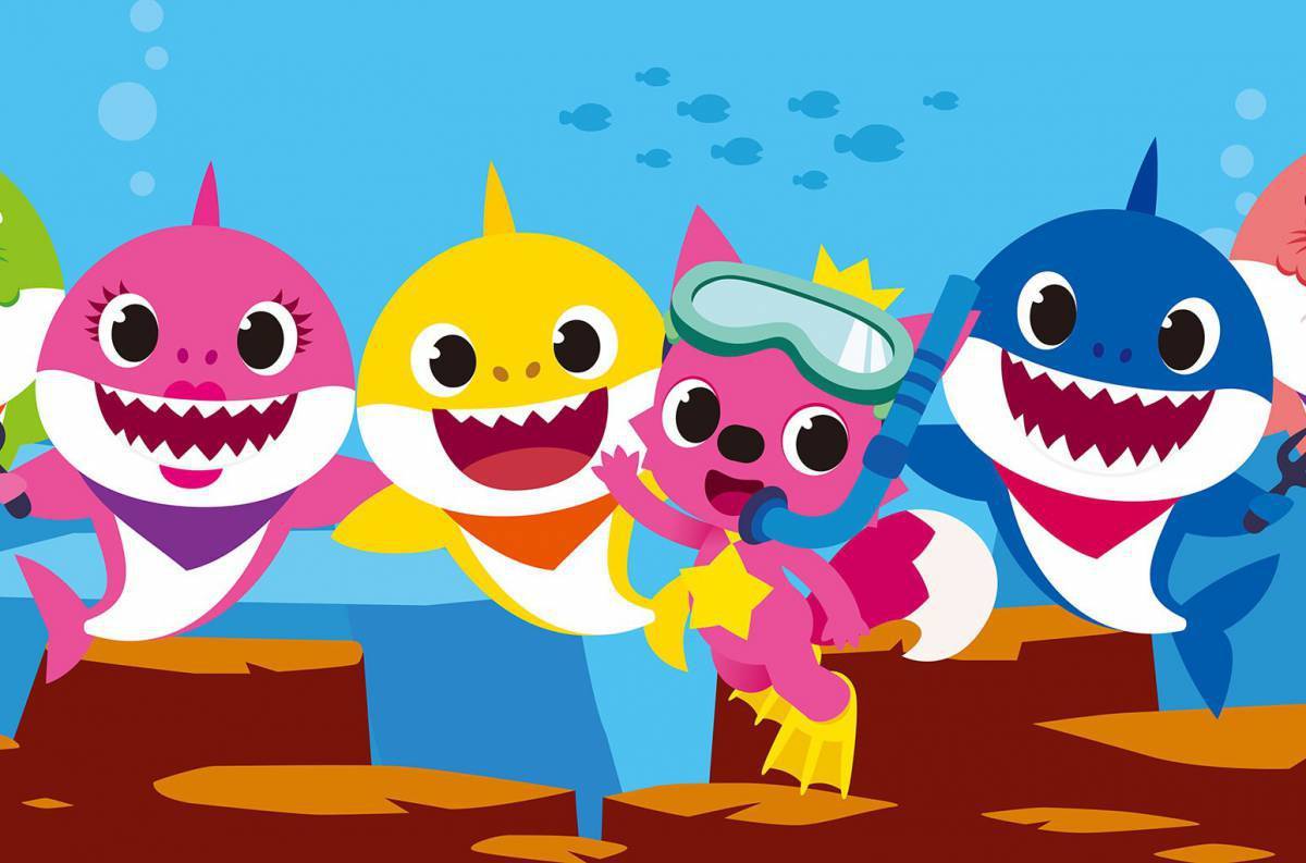 Включи baby shark ту ту ту. Беби Шарк Пинкфонг. PINKFONG герои. Пингфонг Акуленок. Акуленок туруруру.