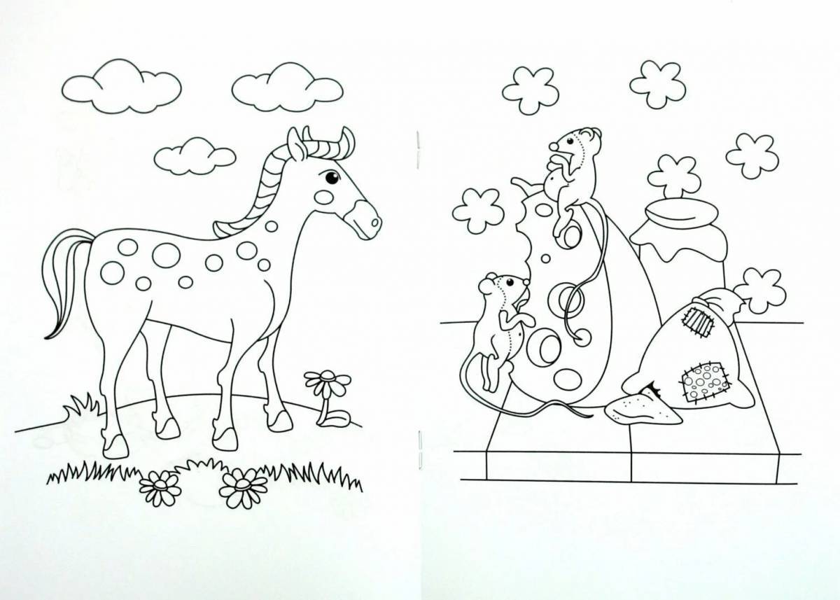 2 рисунка на одном листе для детей #4