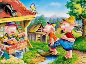 Раскраска 3 поросенка #8 #185437