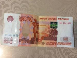 Раскраска 5000 рублей #9 #186054