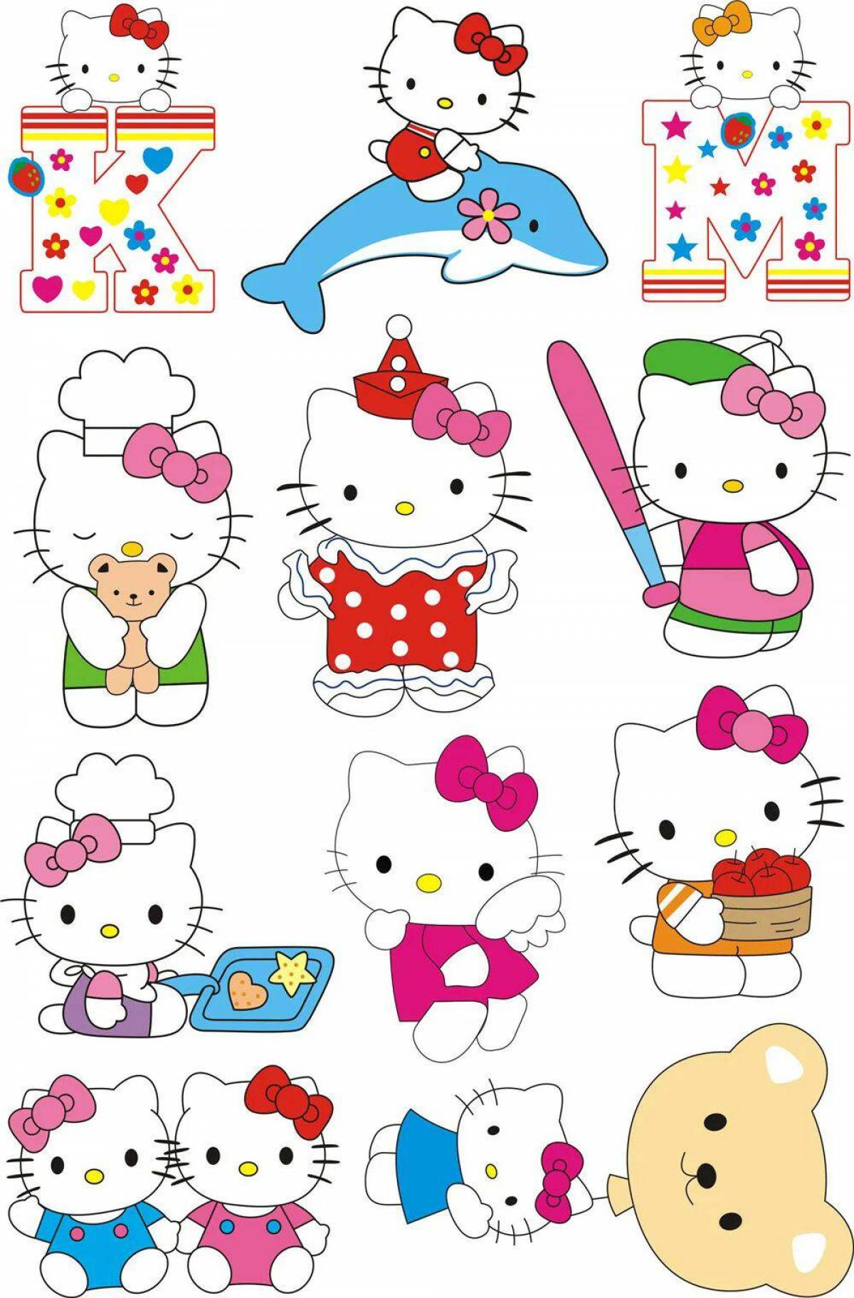 Хеллоу китти с одеждой распечатать. Hello Kitty Sanrio Стикеры. Хеллоу Китти мини. Стикеры Хелло Китти. Стикеры hello Kitty.