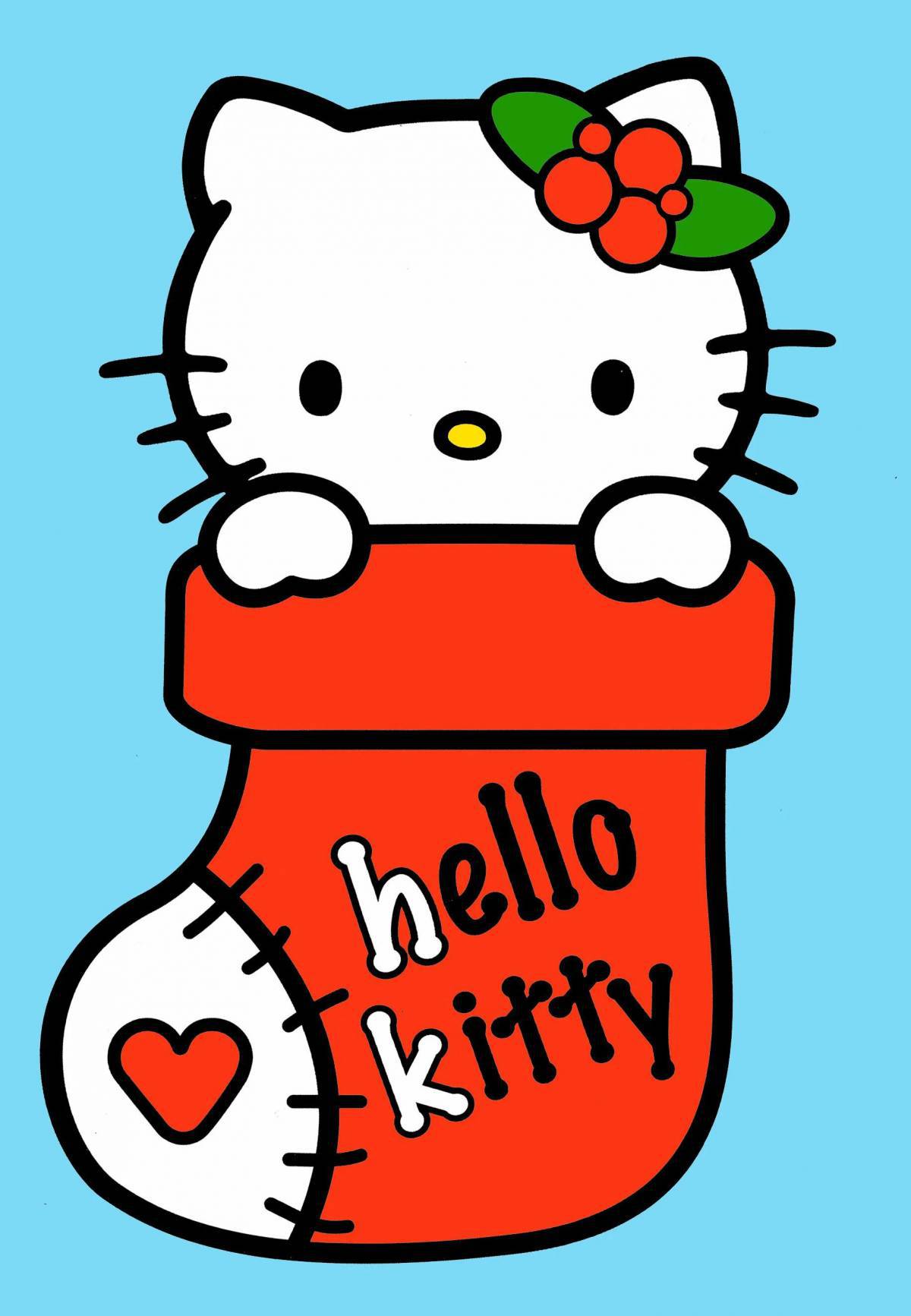 Hello kitty новогодняя #7