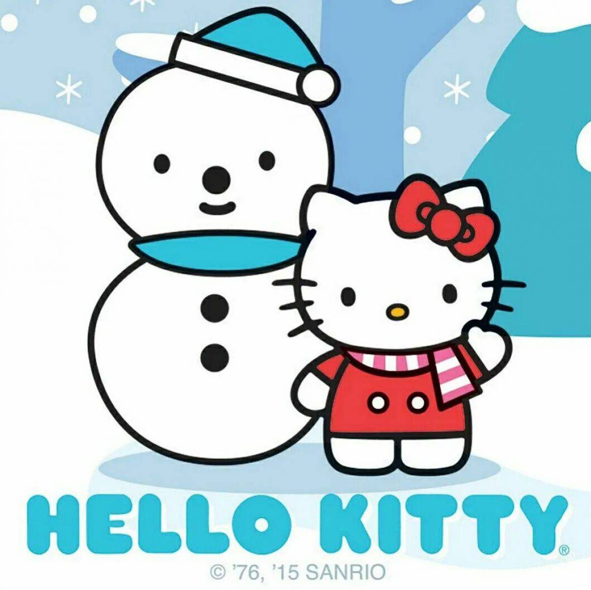 Hello kitty новогодняя #11