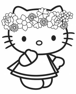 Раскраска hello kitty для девочек #7 #189429