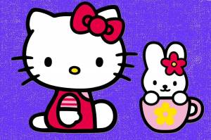 Раскраска hello kitty для девочек #33 #189455