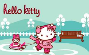 Раскраска hello kitty новогодняя #20 #189518