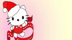 Раскраска hello kitty новогодняя #27 #189525