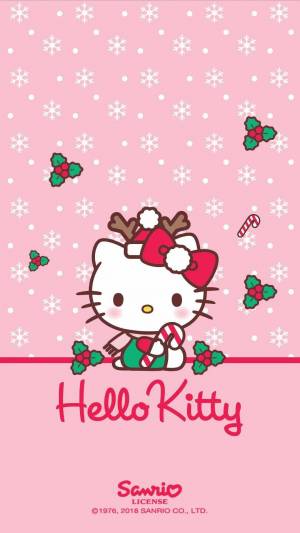 Раскраска hello kitty новогодняя #29 #189527