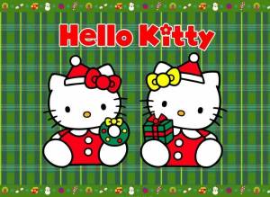 Раскраска hello kitty новогодняя #33 #189531