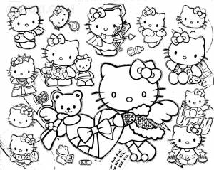 Раскраска hello kitty с одеждой #14 #189550