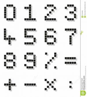 Раскраска pixel art по цифрам #5 #191362