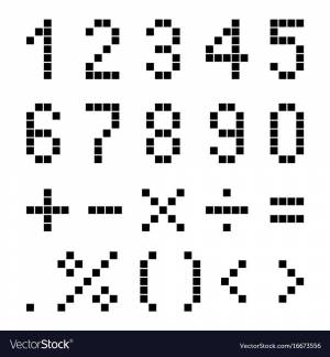 Раскраска pixel art по цифрам #12 #191369