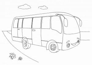 Раскраска автобус для детей 2 3 лет #10 #194562