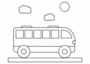 Раскраска автобус для детей 2 3 лет #24 #194576