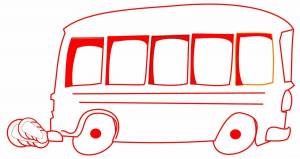 Раскраска автобус для детей 2 3 лет #27 #194579