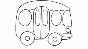 Раскраска автобус для детей 2 3 лет #29 #194581