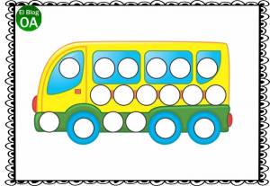 Раскраска автобус для детей 2 3 лет #30 #194582