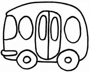 Раскраска автобус для детей 3 4 лет #14 #194605
