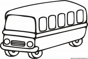 Раскраска автобус для детей 3 4 лет #21 #194612