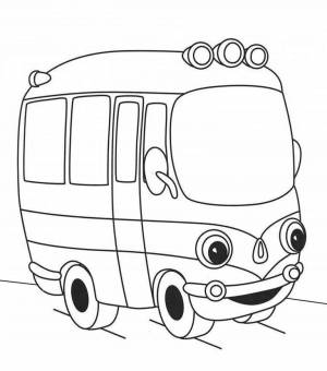 Раскраска автобус для детей 4 5 лет #9 #194635