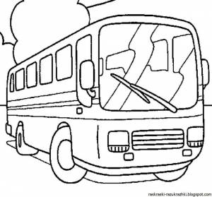 Раскраска автобуса для детей 5 лет #14 #194824