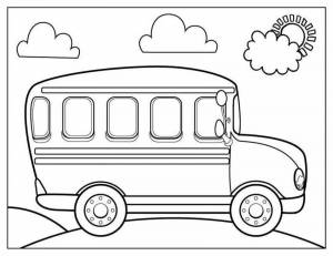 Раскраска автобуса для детей 5 лет #17 #194827