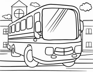 Раскраска автобусы для мальчиков #2 #194850