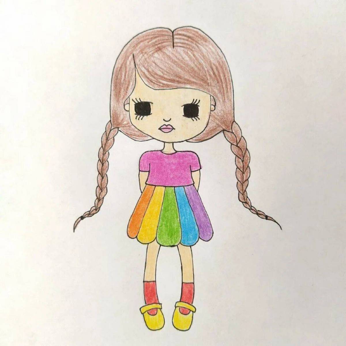 Рисуем девочку 6 лет