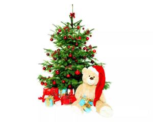 Раскраска елка новогодняя с игрушками #2 #16796