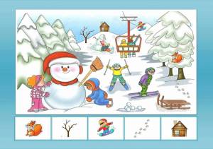 Раскраска зима для детей 3 4 лет #31 #17343