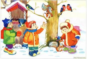 Раскраска зима для детей 4 5 лет #2 #17353