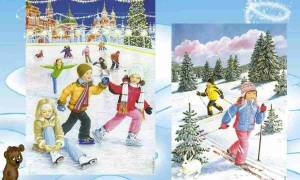 Раскраска зимние забавы для детей 3 4 лет #5 #17551