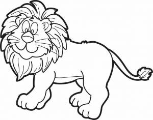 Раскраска лев для детей #26 #19554