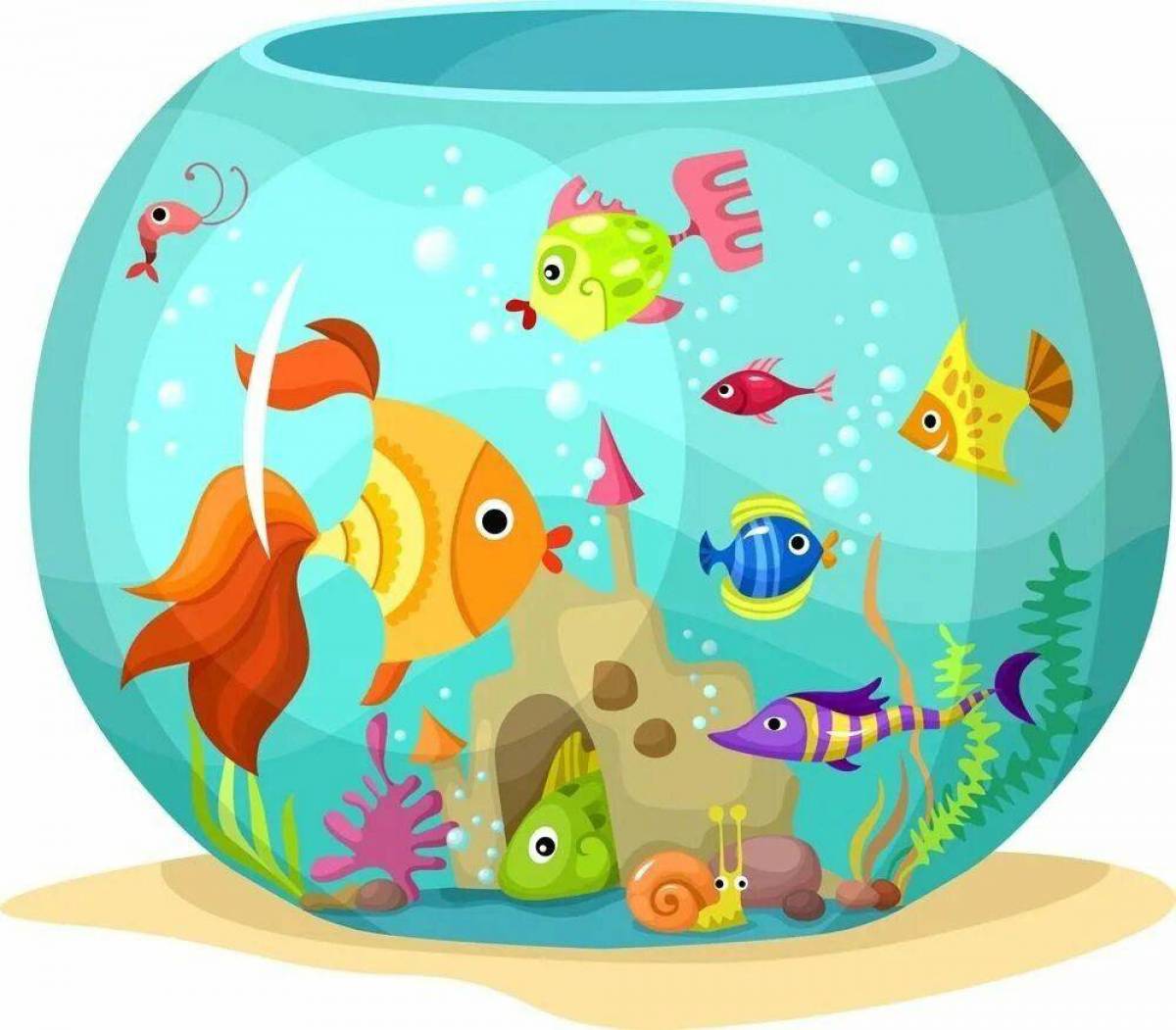 Аквариум для детей 3 4 лет с рыбками #13
