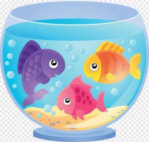 Раскраска аквариум для детей 3 4 лет с рыбками #2 #196514