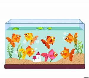 Раскраска аквариум для детей 3 4 лет с рыбками #4 #196516