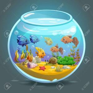 Раскраска аквариум для детей 3 4 лет с рыбками #11 #196523