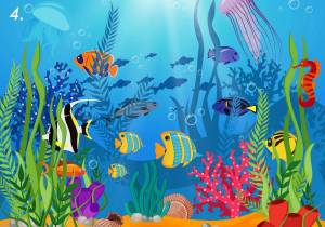 Раскраска аквариум для детей 3 4 лет с рыбками #20 #196532