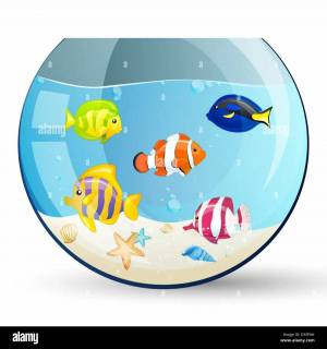 Раскраска аквариум для детей 3 4 лет с рыбками #28 #196540