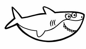 Раскраска акула для детей 4 5 лет #1 #197025