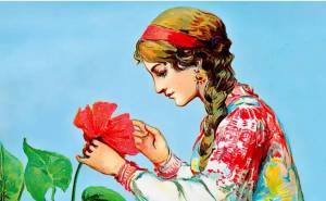Раскраска аленький цветочек к сказке #36 #197812